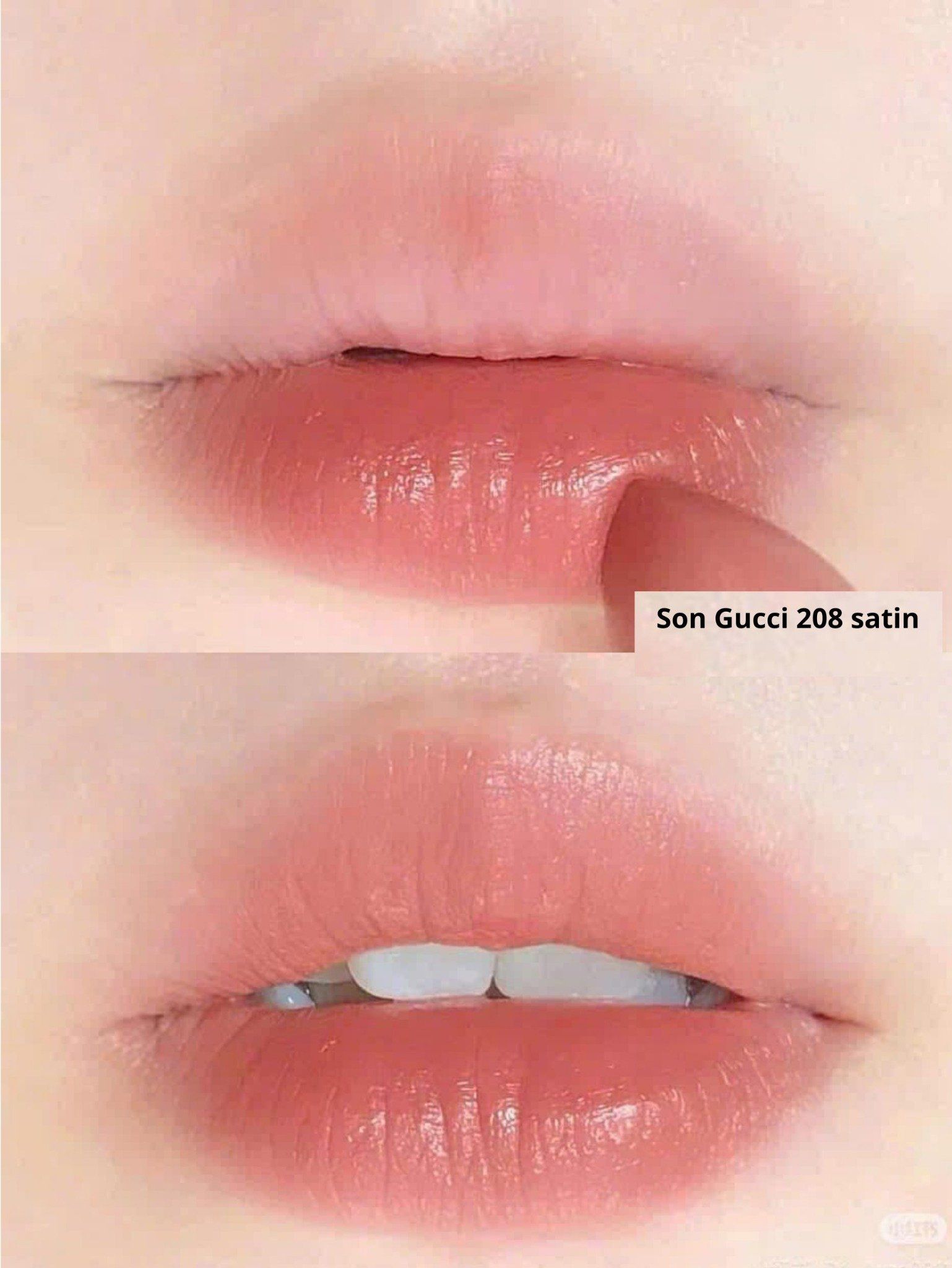  Son Gucci 208 They Met In Argentina, Rouge À Lèvres Satin Lipstick - Màu Hồng Cam 
