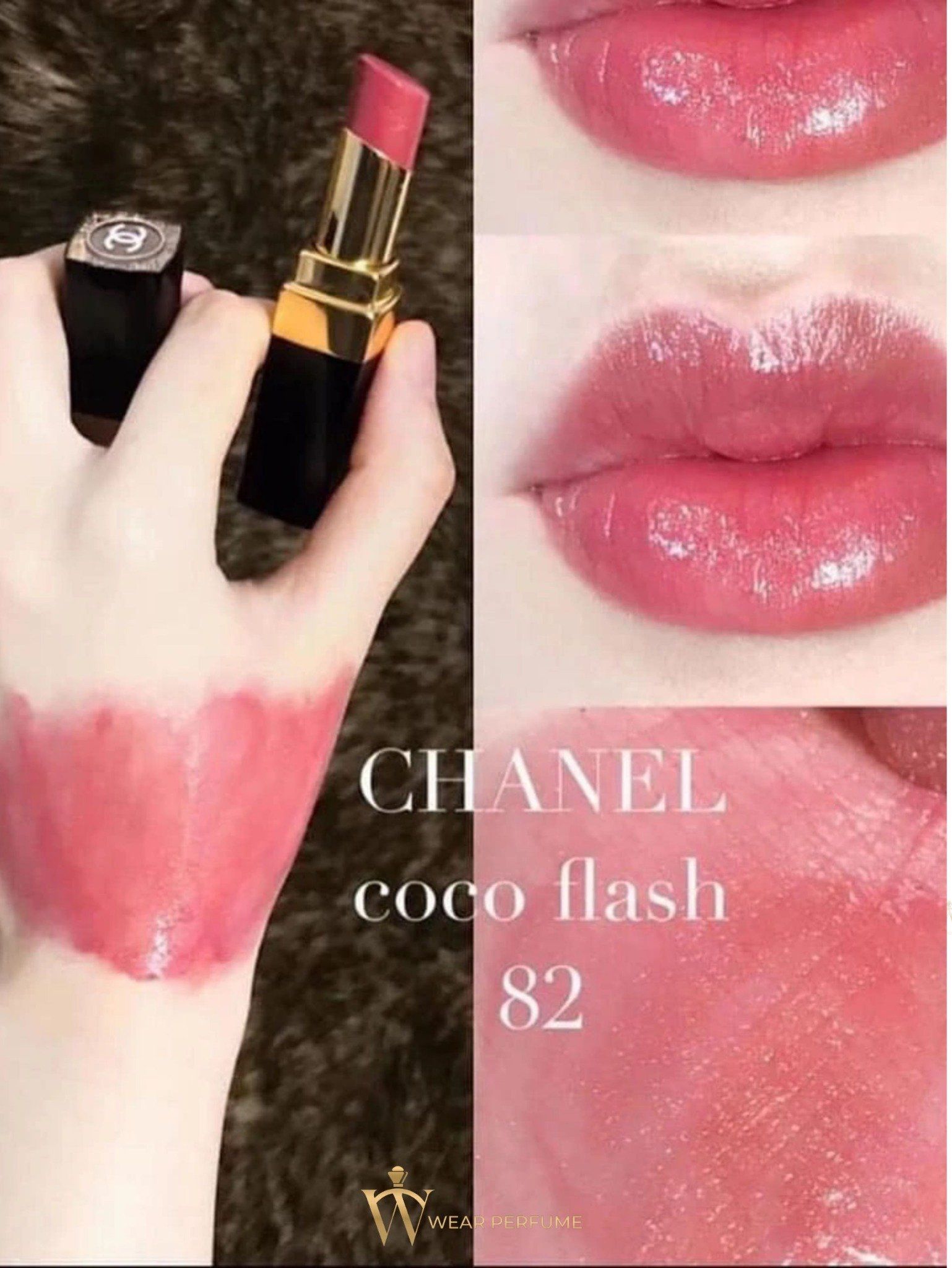  Son Chanel Rouge Coco Flash 82 Live - Màu Đỏ Nâu 