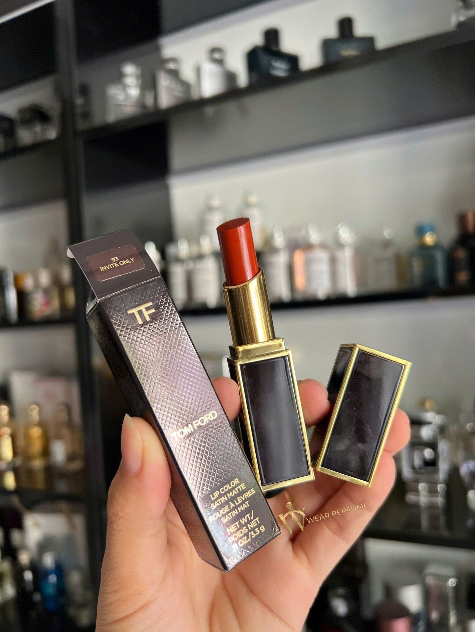  Son Tom Ford Lip Color Satin Matte Màu 93 Invite Only (New) - Cam Nâu Đất 