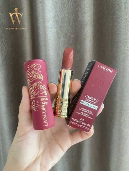  Son Lancome L'absolu Rouge Drama Matte 200 French Drama - Màu Đỏ Nâu Đất 