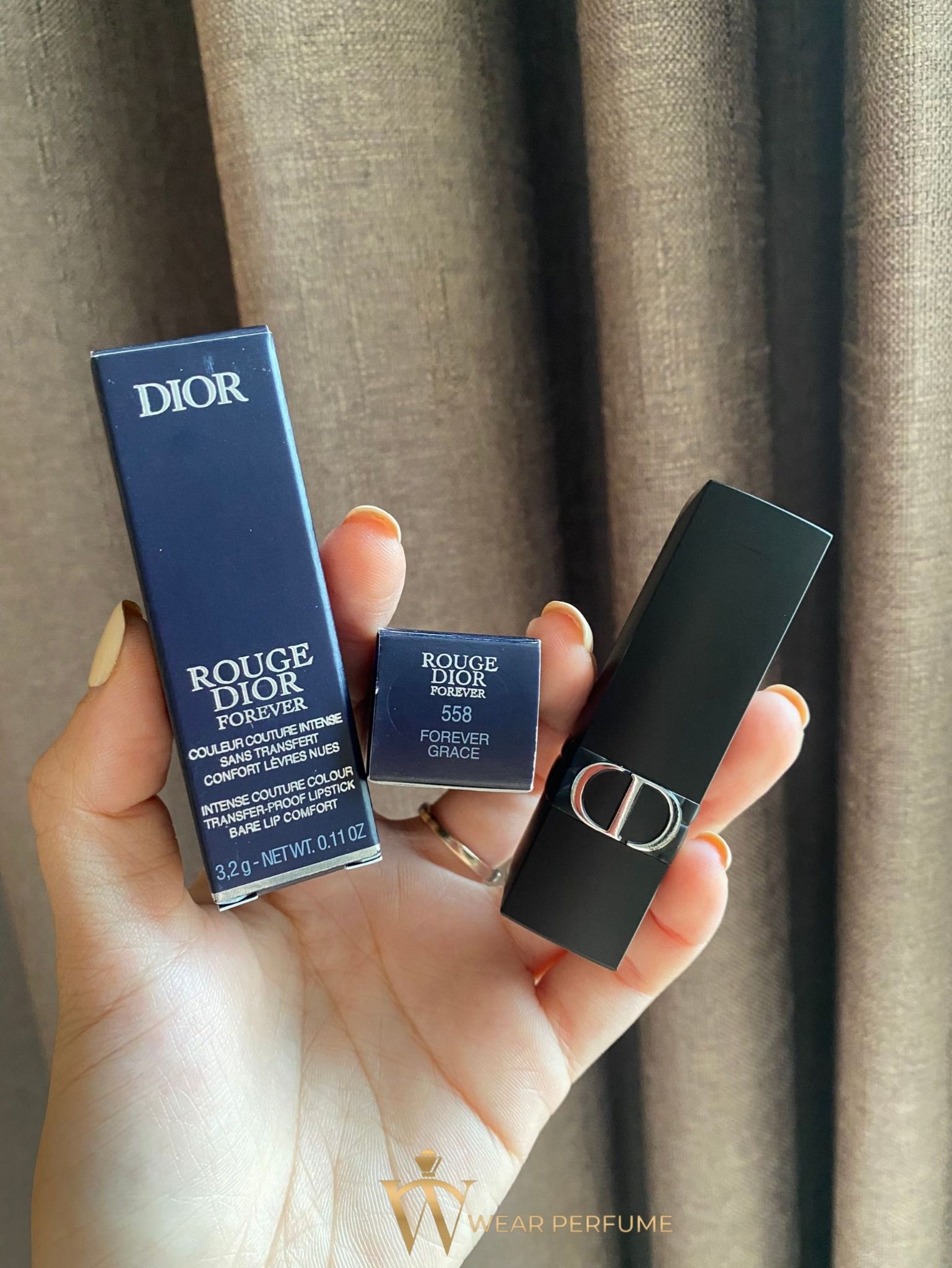  Son Dior Rouge Forever Transfer Proof Lipstick 558 Forever Grace (New) – Màu Hồng Đất 