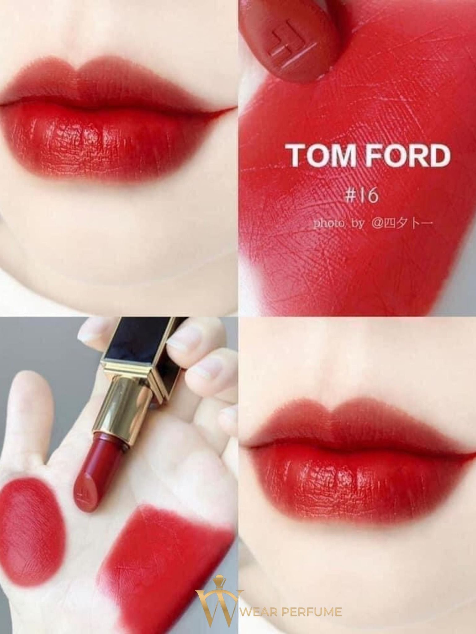  Son Tom Ford 16 Scarlet Rouge - Màu Đỏ Tươi 