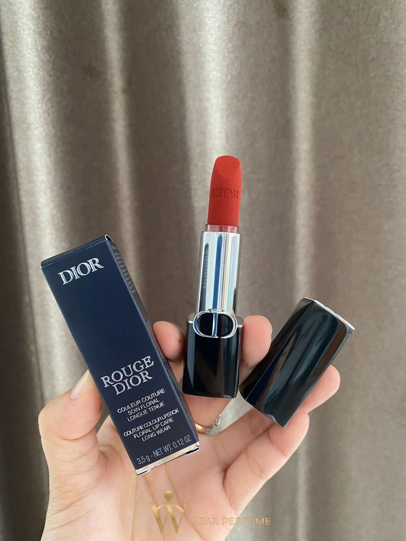  Son Dior Rouge Velvet 840 Rayonnante - Màu Đỏ Cam Cháy (2024) 