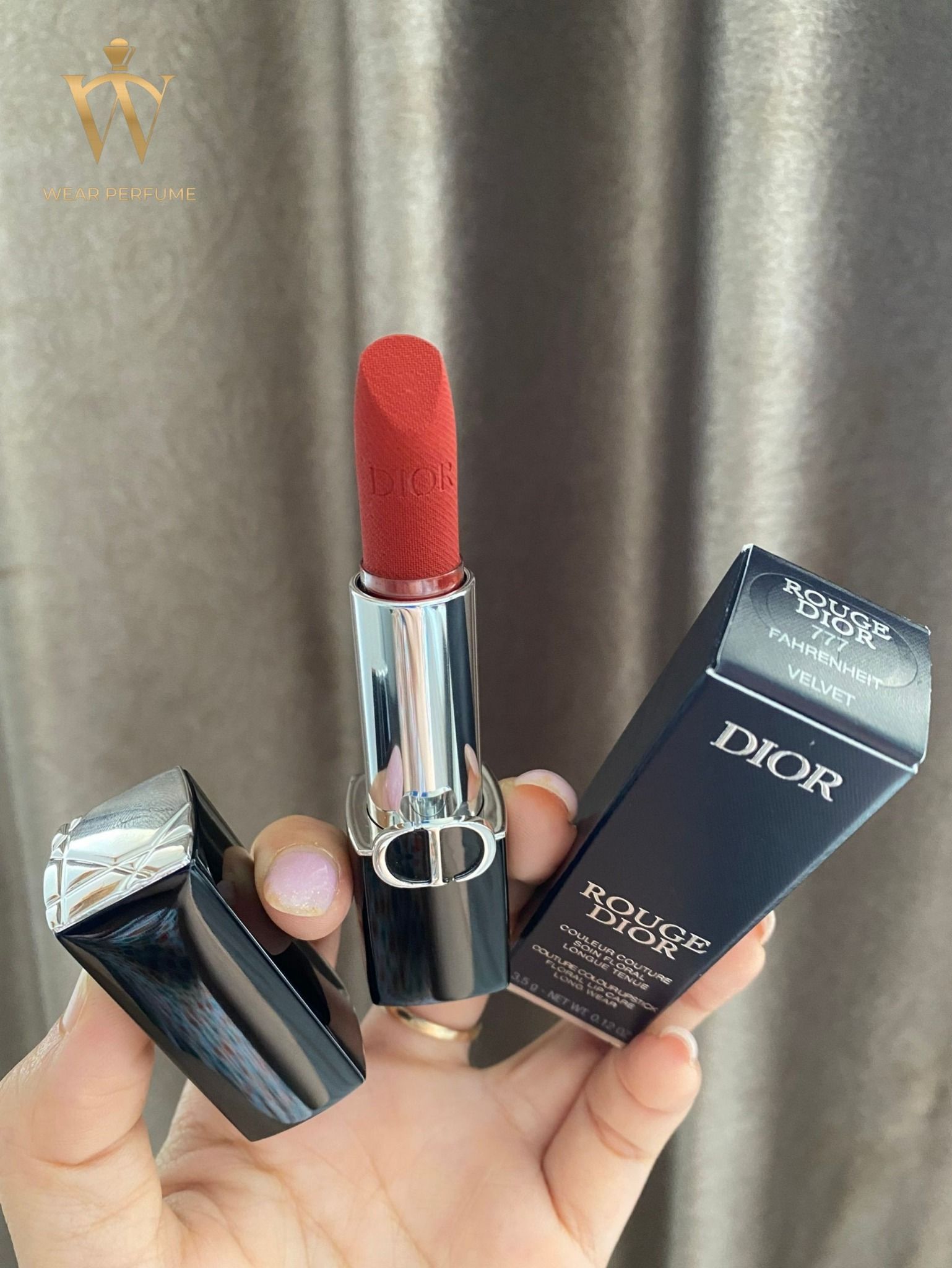  Son Dior Velvet 777 Fahrenheit - Màu Đỏ Cam 