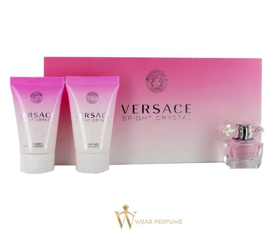  Set Nước Hoa Nữ Versace Bright Crystal Mini Gift Set 3 Món 