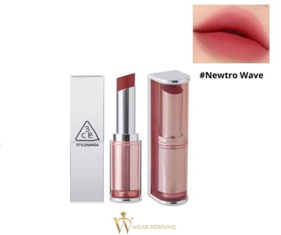  Son Thỏi 3CE Mịn Lì Newtro Wave - Màu Đỏ Thuần 4g Blur Matte Lipstick 