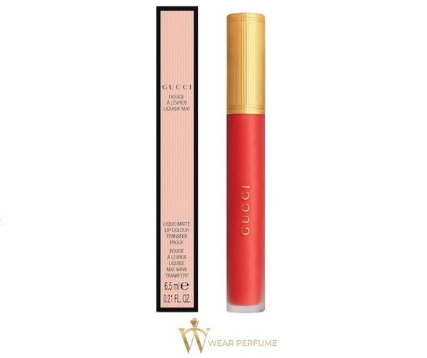  Son Kem Lì Gucci Rouge Liquid Matte Màu 311 Lizzie Tiger (New 2022) - Đỏ Cam 