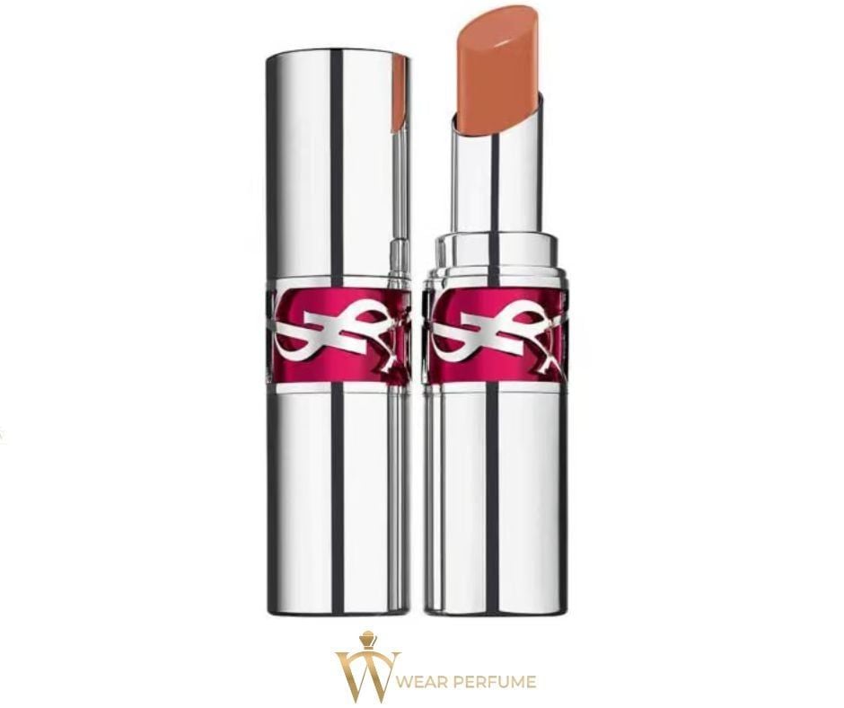  Son YSL Rouge Volupte Candy Glaze 4 Nude Pleasure – Màu Cam Đất 