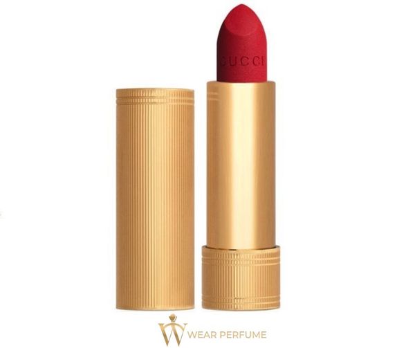  Son Gucci Rouge À Lèvres Voile Mat 25 Goldie Red - Màu Đỏ Cổ Điển 