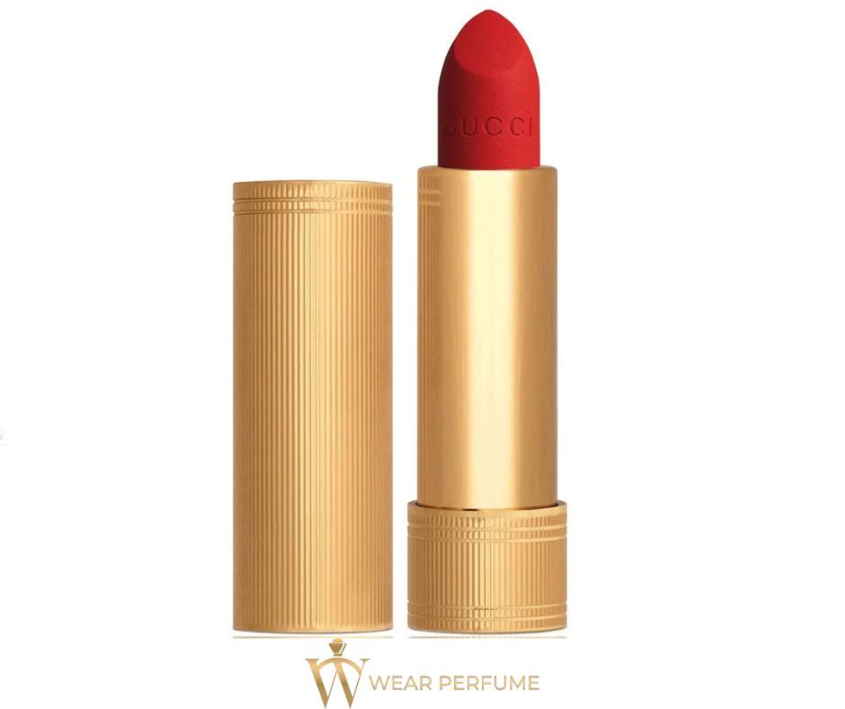  Son Lì Gucci Rouge À Lèvres Voile Mat Màu 500 Odalie Red - Đỏ Cam 