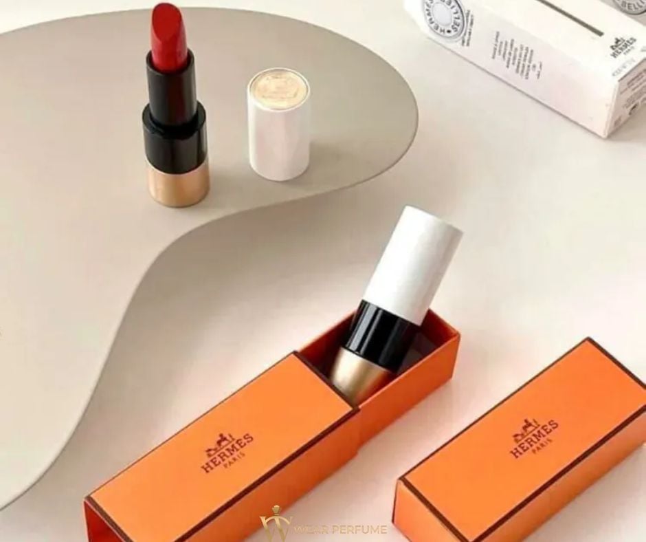  Son Hermes Satin Màu 75 Rouge Amazone - Đỏ Cam Cháy 