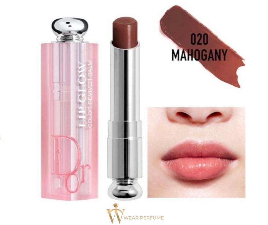  Son Dưỡng Dior Addict Lip Glow 020 Mahogany – Màu Đỏ Nâu 