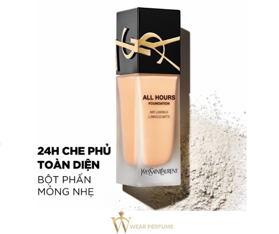  Kem Nền YSL All Hours Foundation Mat Lumineux Luminous SPF20 / PA +++ - Che Phủ Hoàn Hảo 