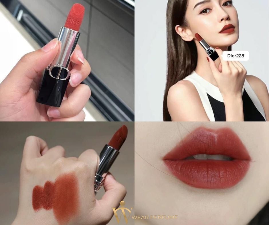  Son Dior 228 Velvet Baby Look Mới Nhất 2024 - Màu Đỏ Nâu Gạch 