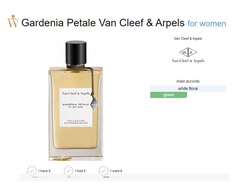  Van Cleef & Arpels Gardénia Pétale Collection Extraordinaire EDP 