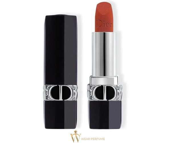  Son Dior Rouge Velvet 840 Rayonnante - Màu Đỏ Cam Cháy 