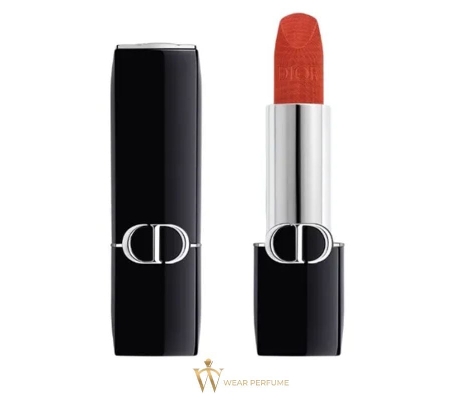  Son Dior Rouge Velvet 840 Rayonnante - Màu Đỏ Cam Cháy (2024) 