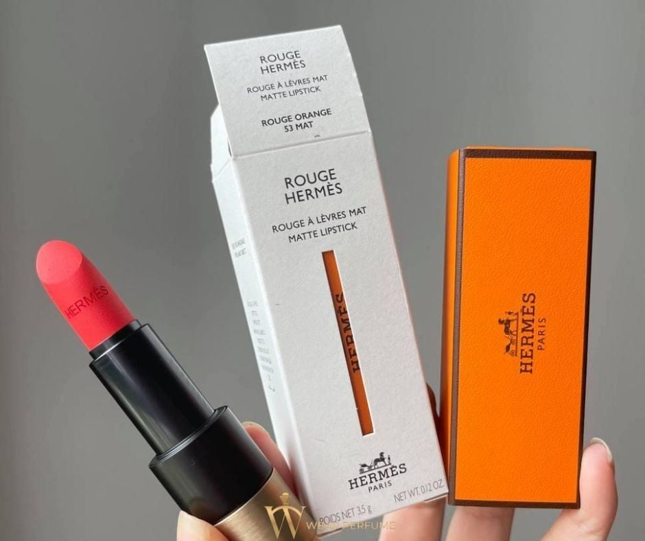  Son Hermes Matte Màu 53 Rouge Orange - Đỏ Cam 