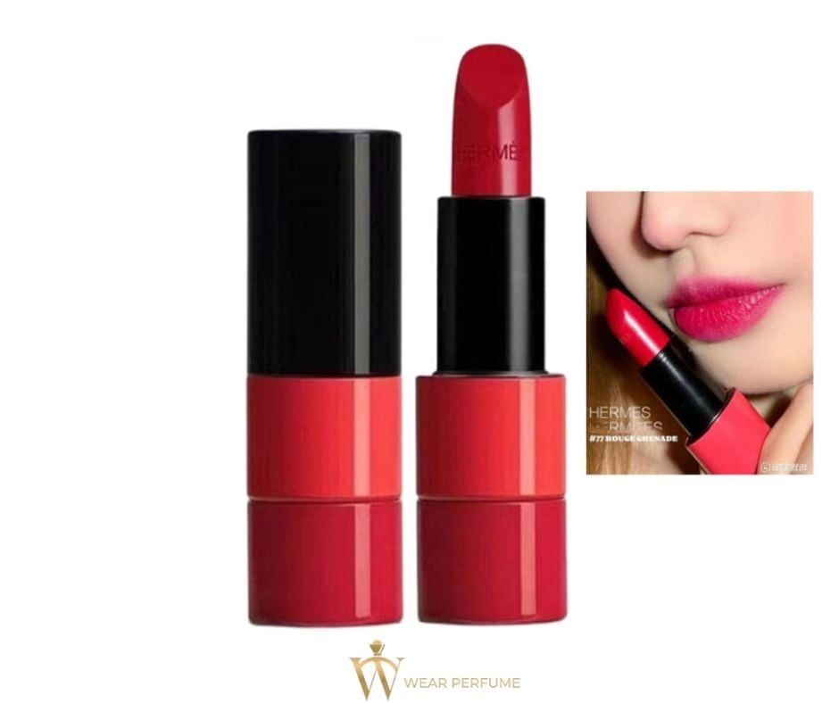  Son Hermes 77 Rouge Grenade - Màu Đỏ Hồng 