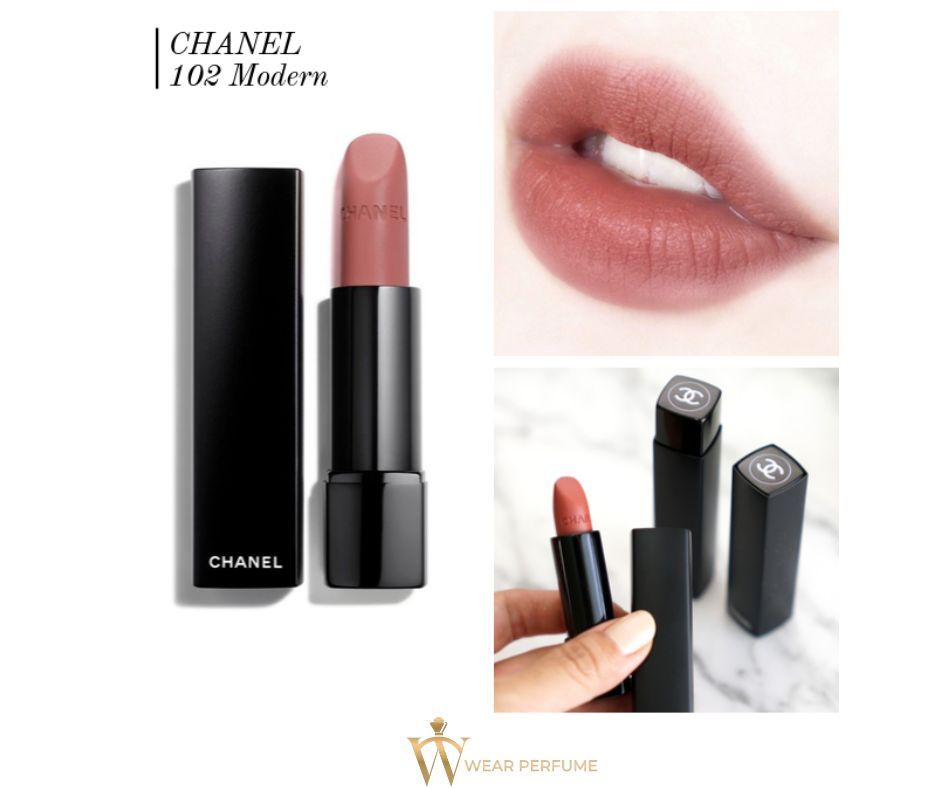  Son Lì Chanel Rouge Allure Velvet Extreme 102 Modern -  Màu Hồng Đất 