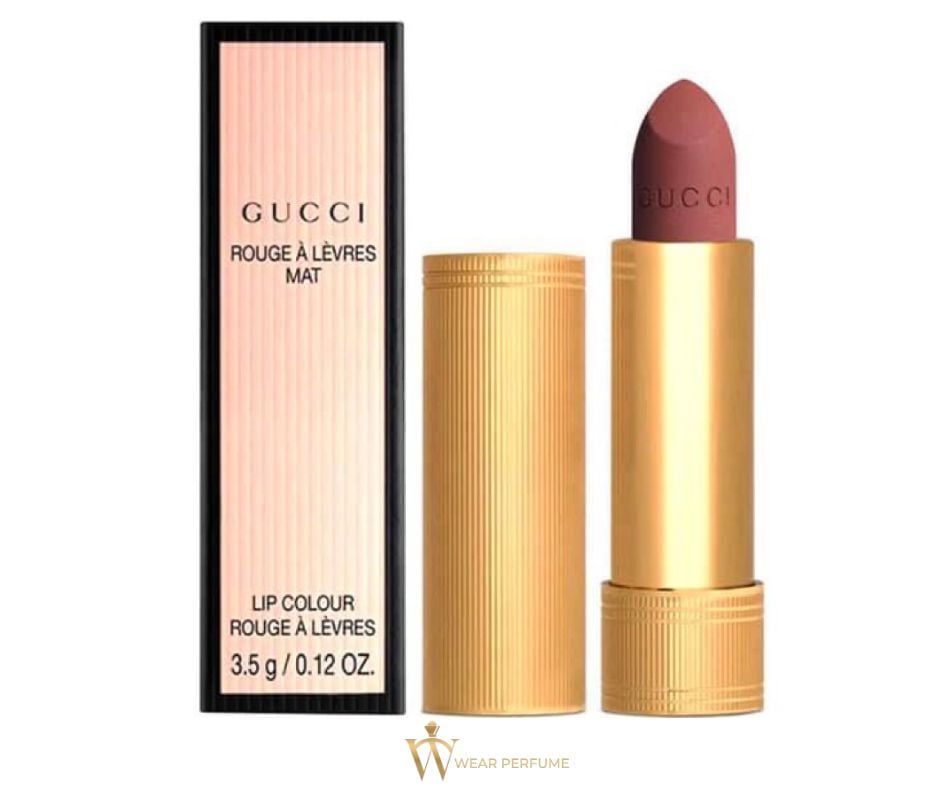  Son Lì Gucci Rouge À Lèvres Mat Lipstick - 519 Pauline Red - Màu Đỏ Đất 
