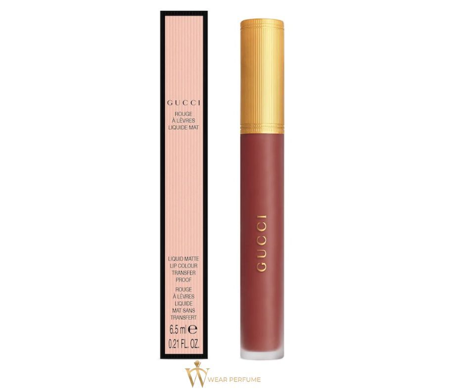  Son Kem Gucci Rouge Liquid Matte Màu 203 Mildred Rosewood - Màu Hồng Đất 