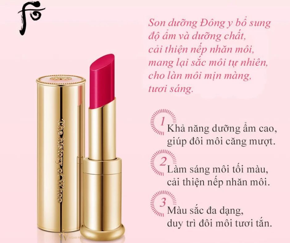  Son Dưỡng Đông y The History of Whoo Gongjinhyang Mi Glow Lip Balm (Wine Red) - Màu Đỏ rượu vang 
