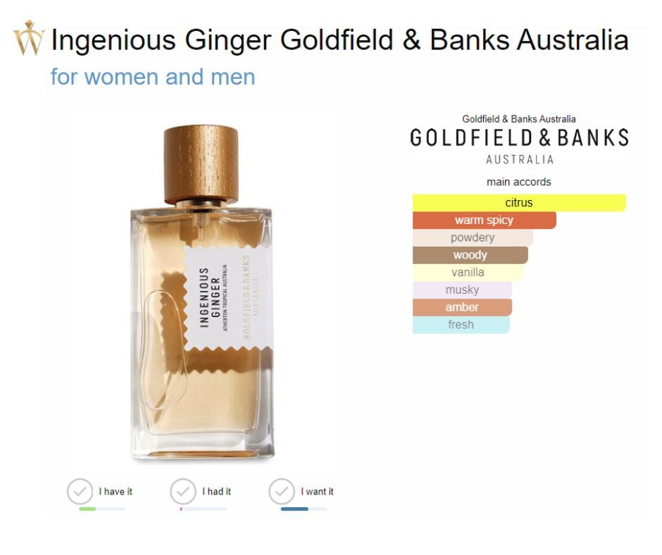  Goldfield & Banks Ingenious Ginger 