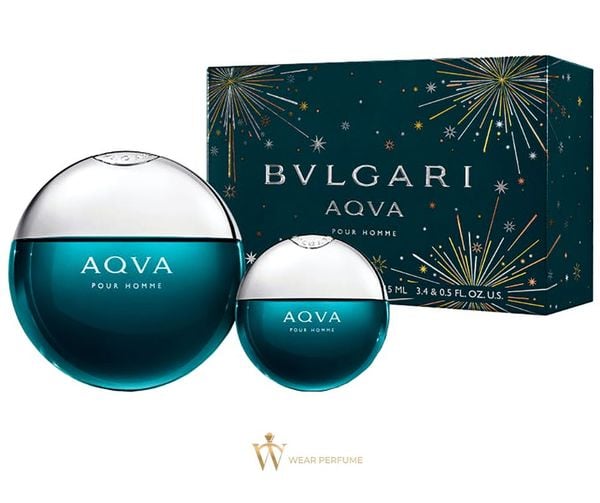  Set Nước Hoa Nam Bvlgari Aqva Pour Homme (100ml+15ml) 