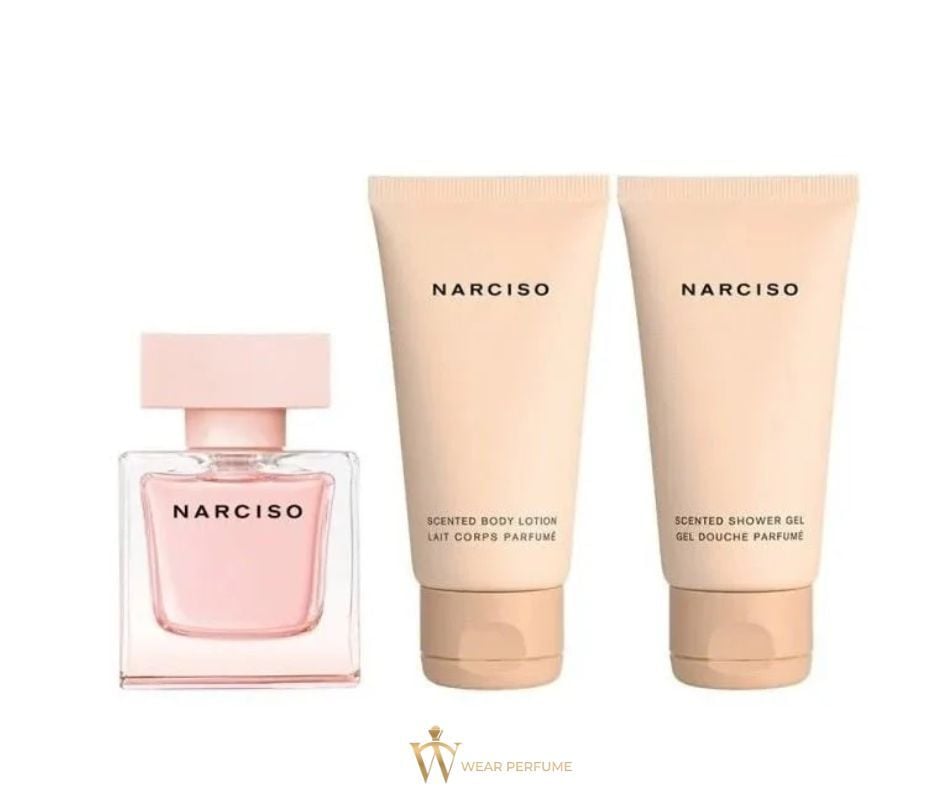  Set Nước Hoa Narciso Cristal EDP 50ml + Lotion 50ml + Shower 50ml 