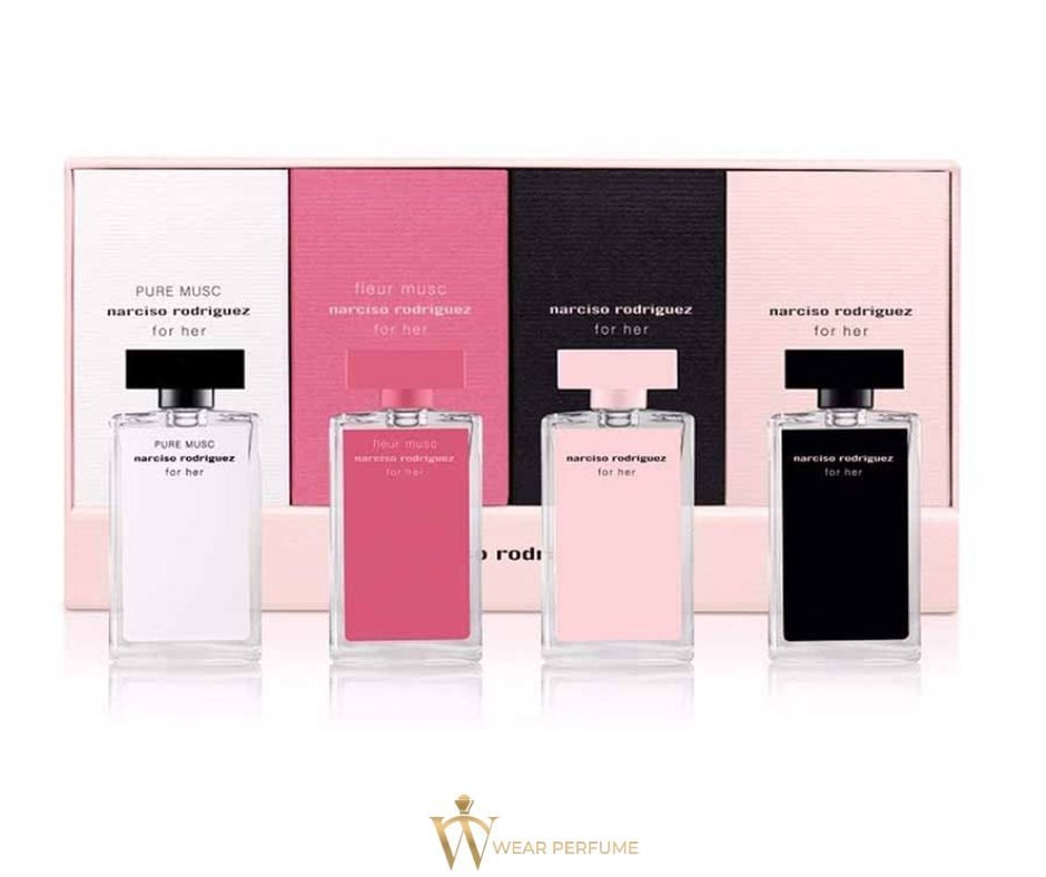  Set Narciso Rodriguez For Her Mini 7.5ml x 4 Chai 
