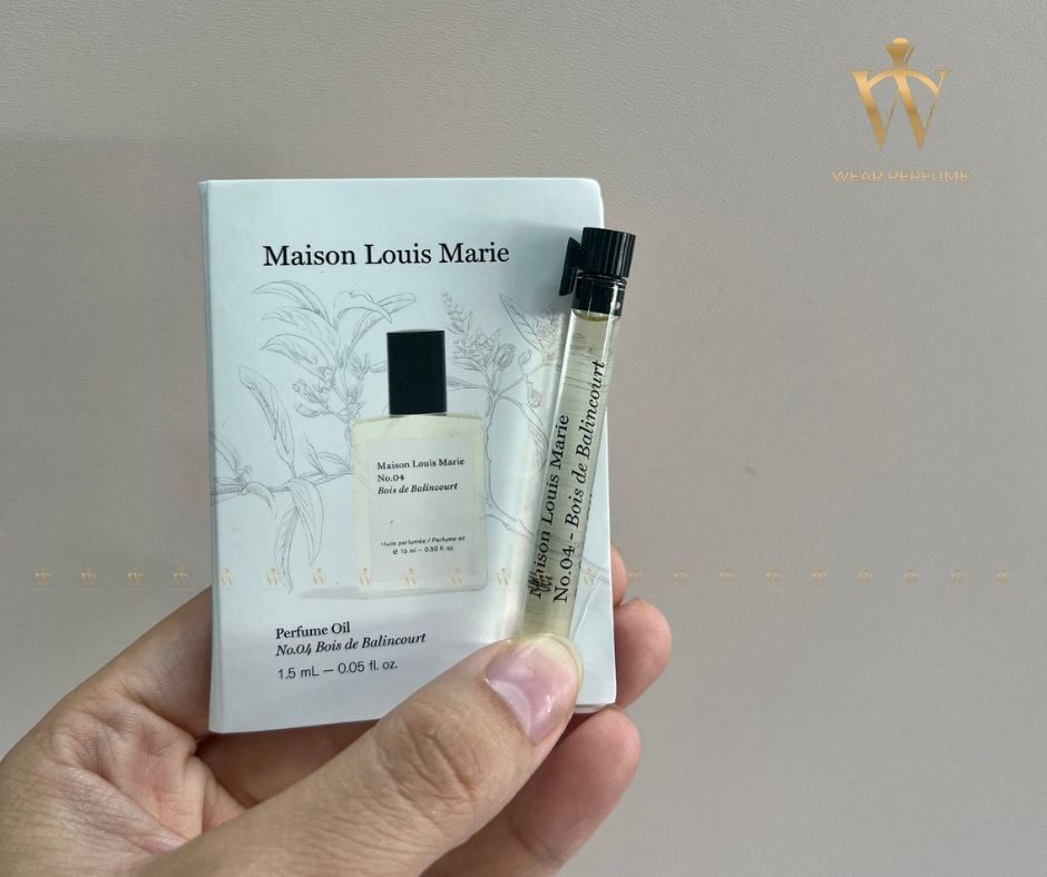  Vial Tinh Dầu Nước Hoa Maison Louis Marie No.04 Bois de Balincourt 1.5ML 