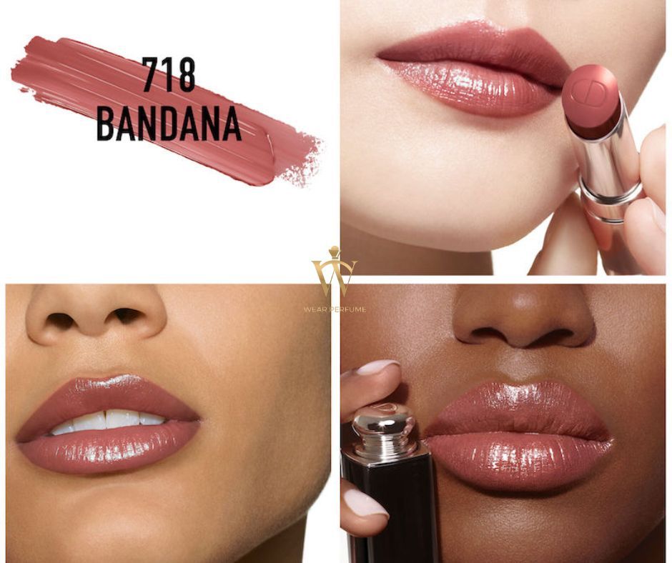  Son Dior Addict Lipstick Rouge Shine Màu 718 Bandana - Màu Nâu Cinnamon 