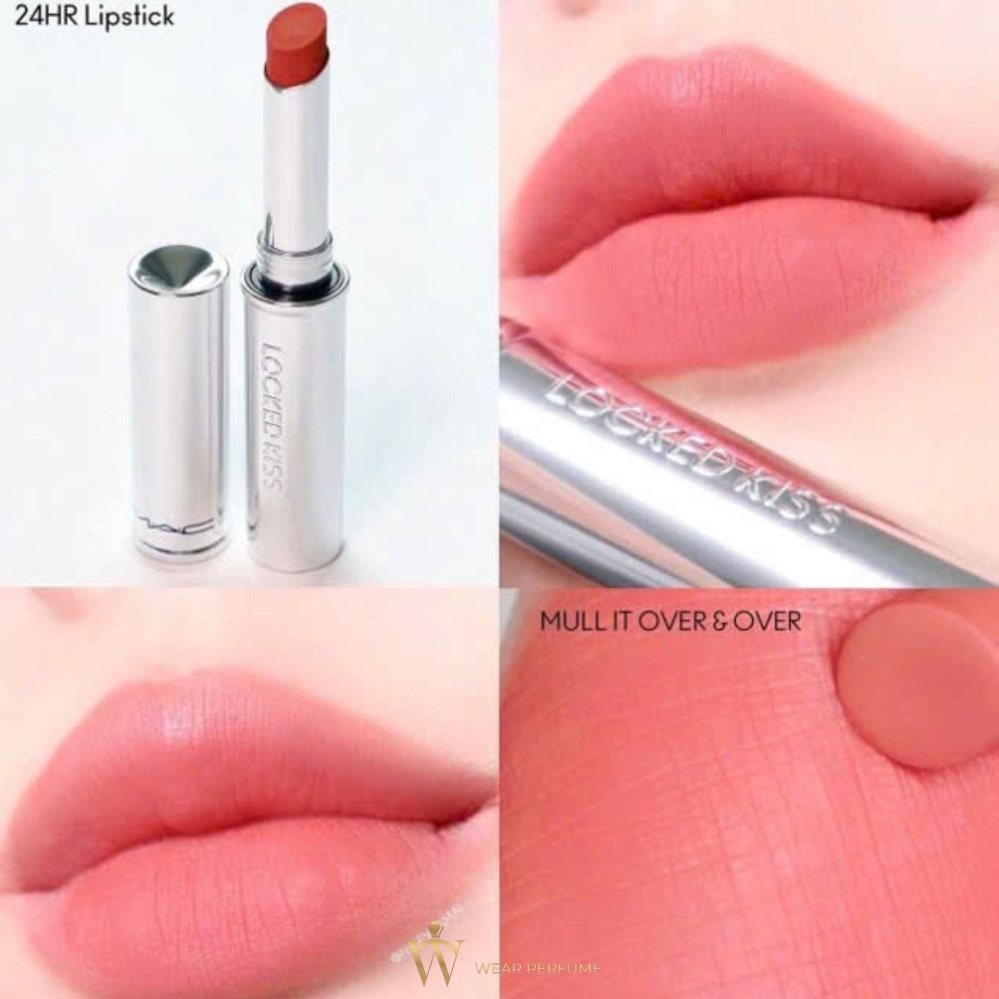  Son MAC 60 Mull It Over and Over Locked Kiss 24h Lipstick - Màu Hồng Cam Đào 