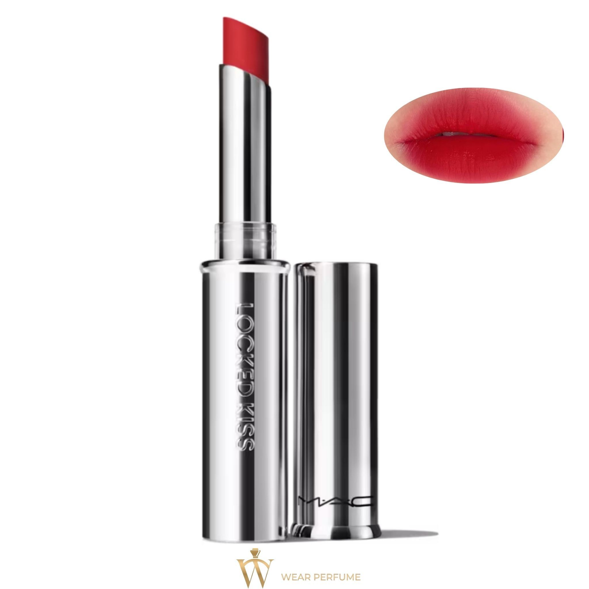  Son MAC Locked Kiss 24HR Lipstick 88 Ruby True – Màu Đỏ Ruby 