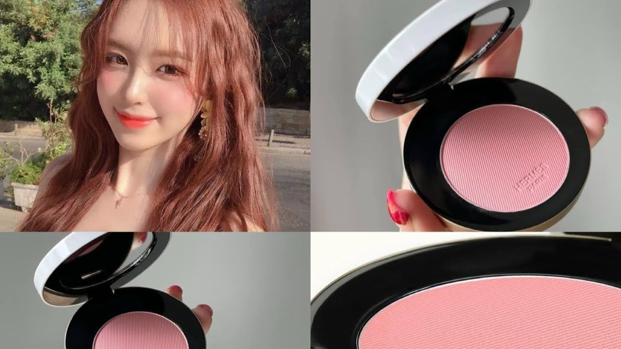  Phấn Má Hồng Hermès Silky Blushes - 28 Rose Plume Màu Hồng Nhạt 6g 