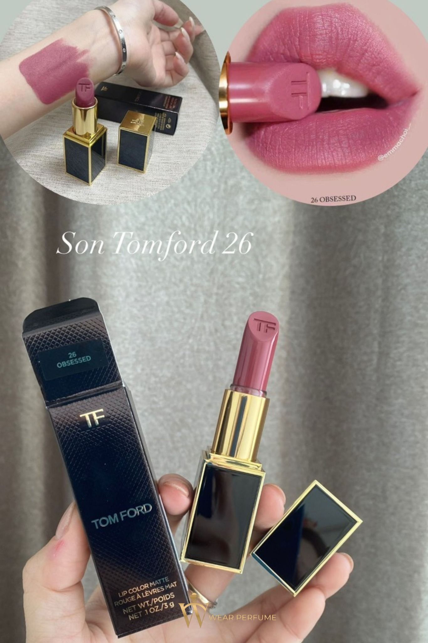  Son Tom Ford Lip Color 26 Obsessed - Màu Hồng Đất 