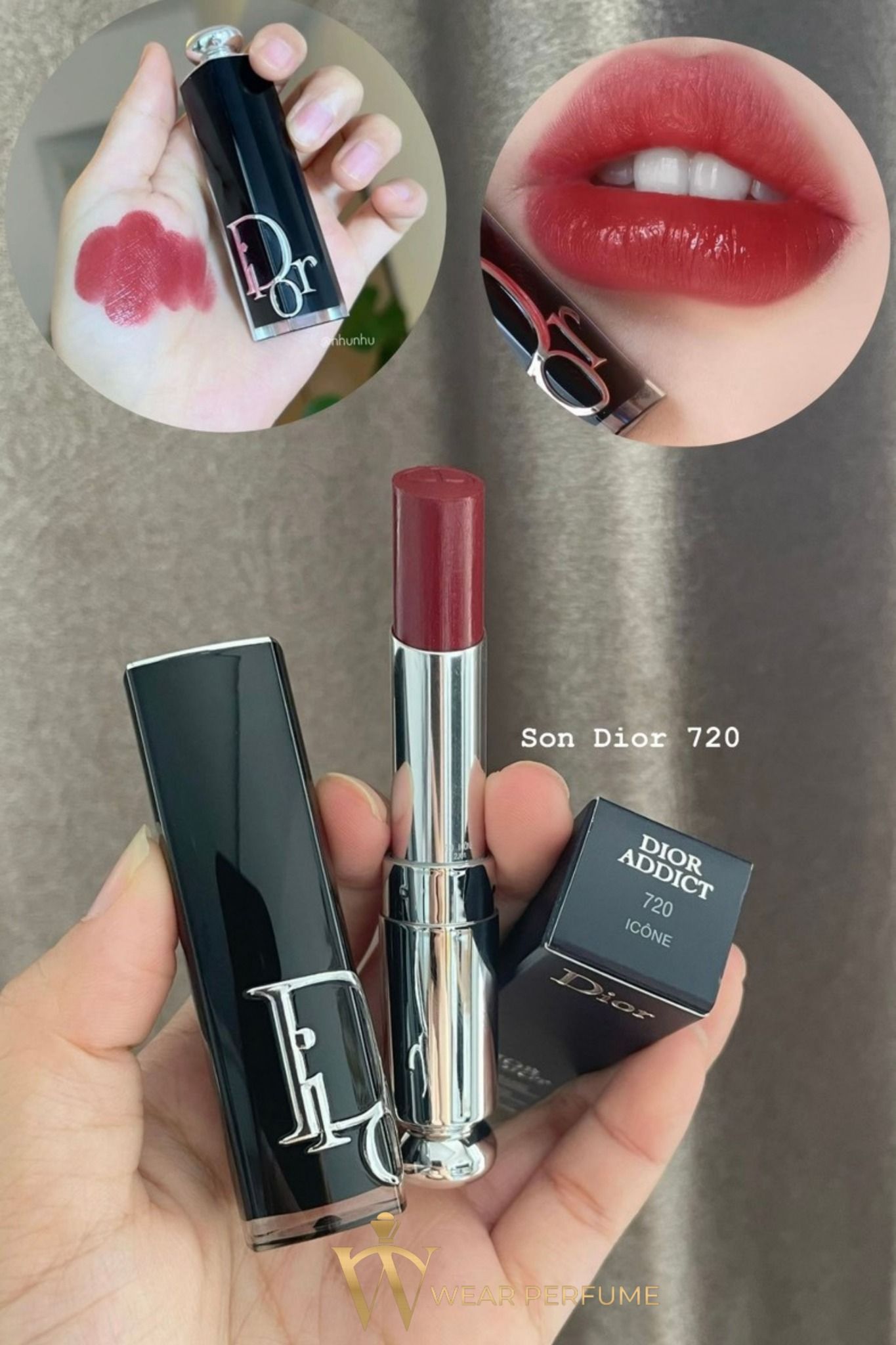  Son Dior Addict Hydrating Shine Lipstick 720 Icône - Màu Hồng Đất 
