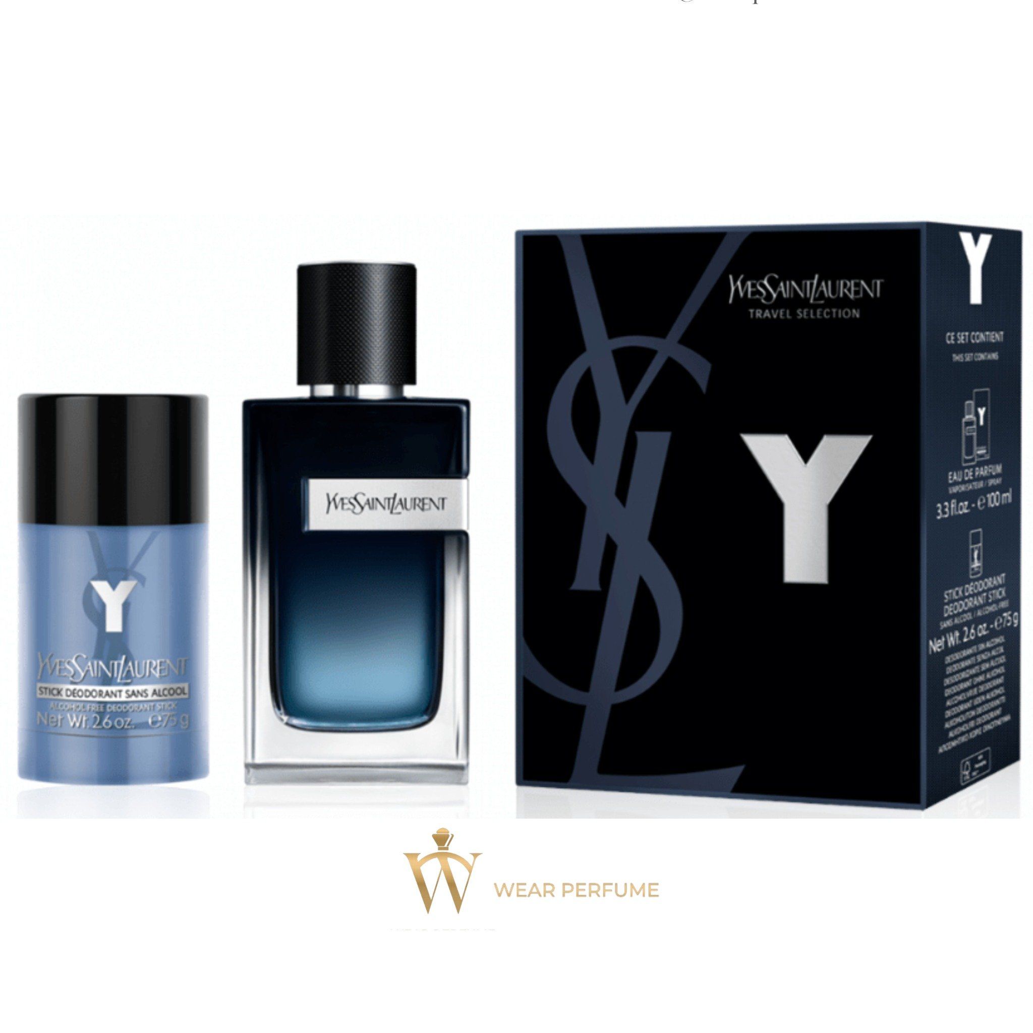  Giftset Yves Saint Laurent Y EDP 100ml & Lăn khử mùi 75g 