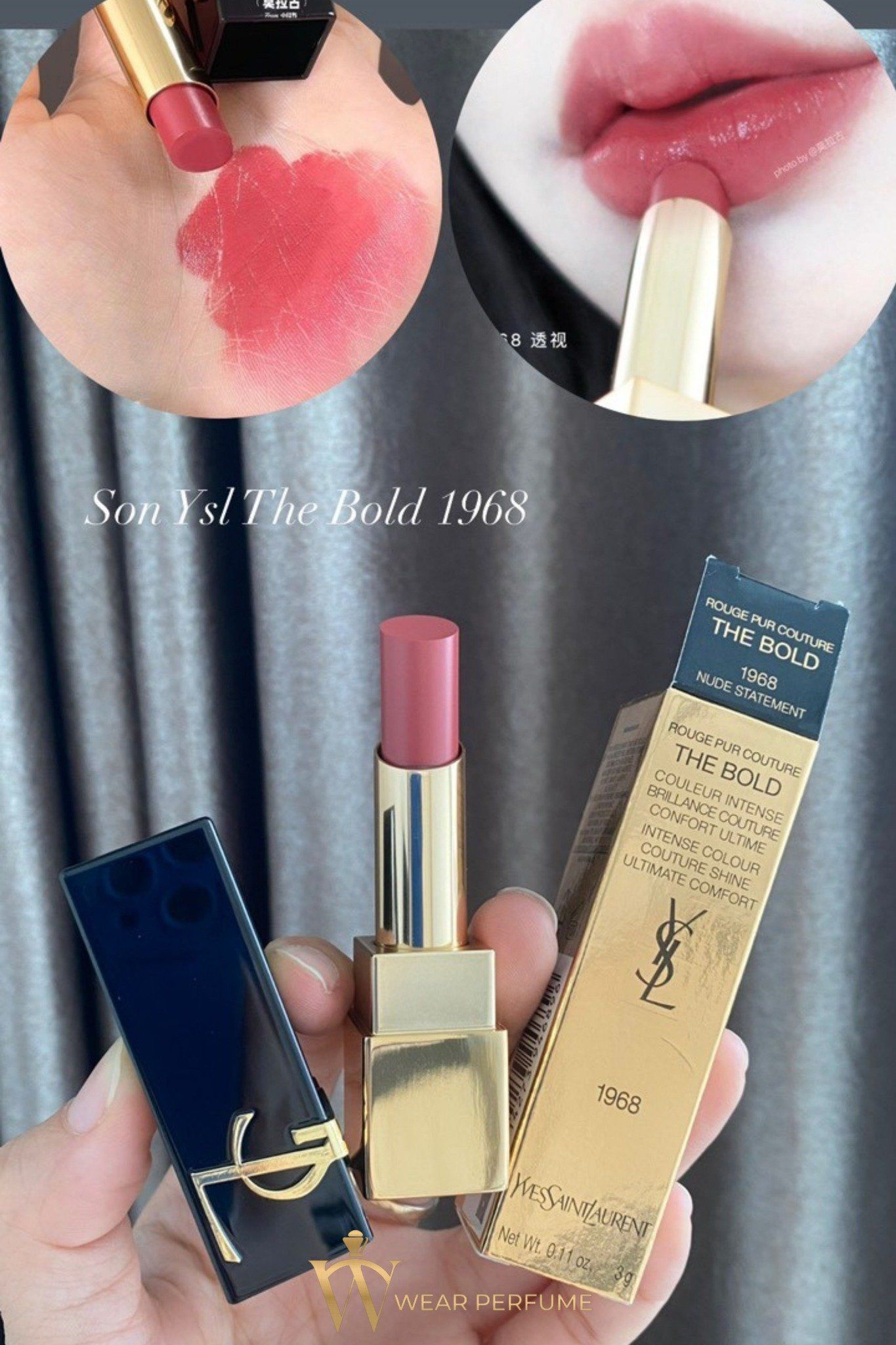  Son YSL The Bold 1968 Nude Statement - Hồng Cam Đất 