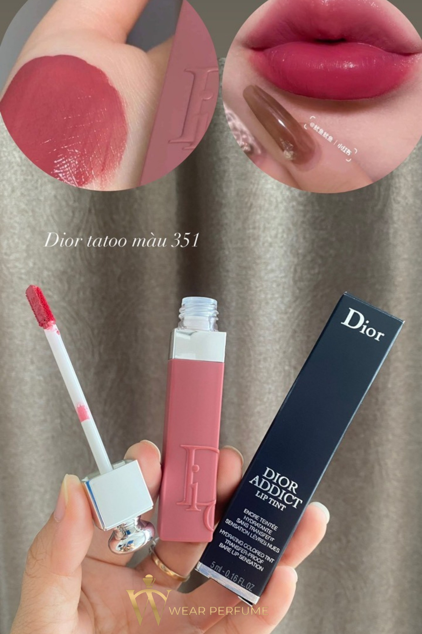 Son Dior Addict Lip Tattoo Mau 351 Natural Nude H ng t wearperfume