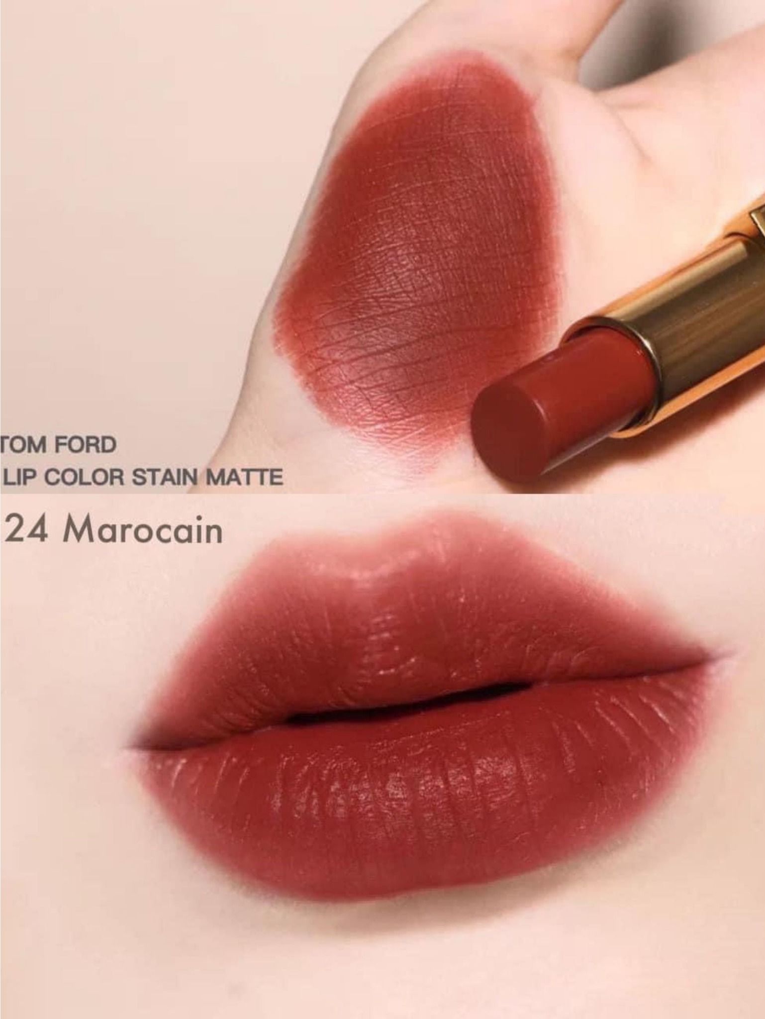  Son Tom Ford 24 Marocain Satin Matte Màu Đỏ Đất 