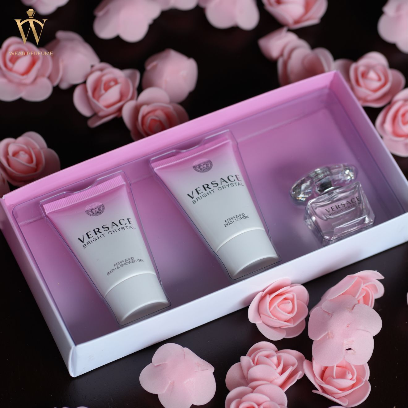  Set Nước Hoa Nữ Versace Bright Crystal Mini Gift Set 3 Món 