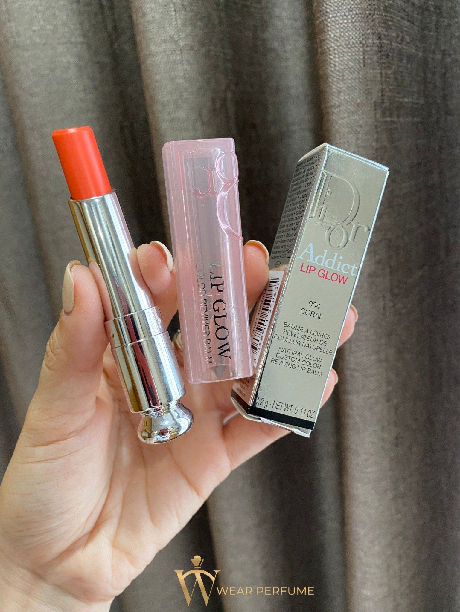  Son Dưỡng Dior Addict Lip Glow Màu 004 Coral - Cam San Hô 