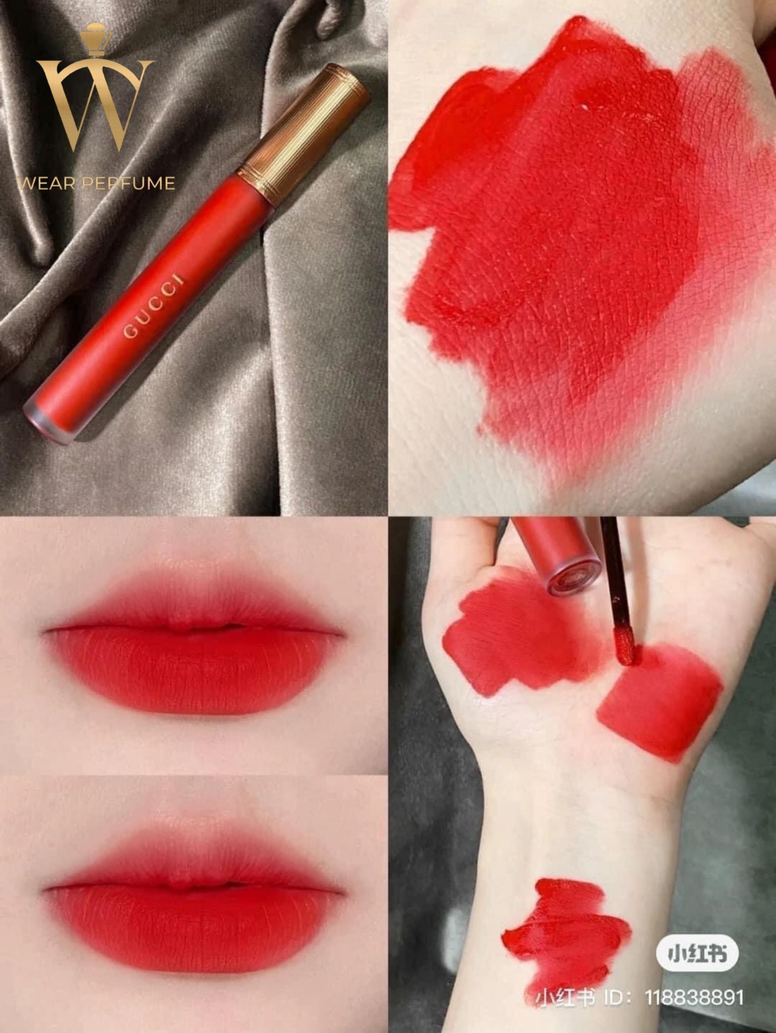  Son Kem Lì Gucci Rouge Liquid Matte Màu 311 Lizzie Tiger (New 2022) - Đỏ Cam 