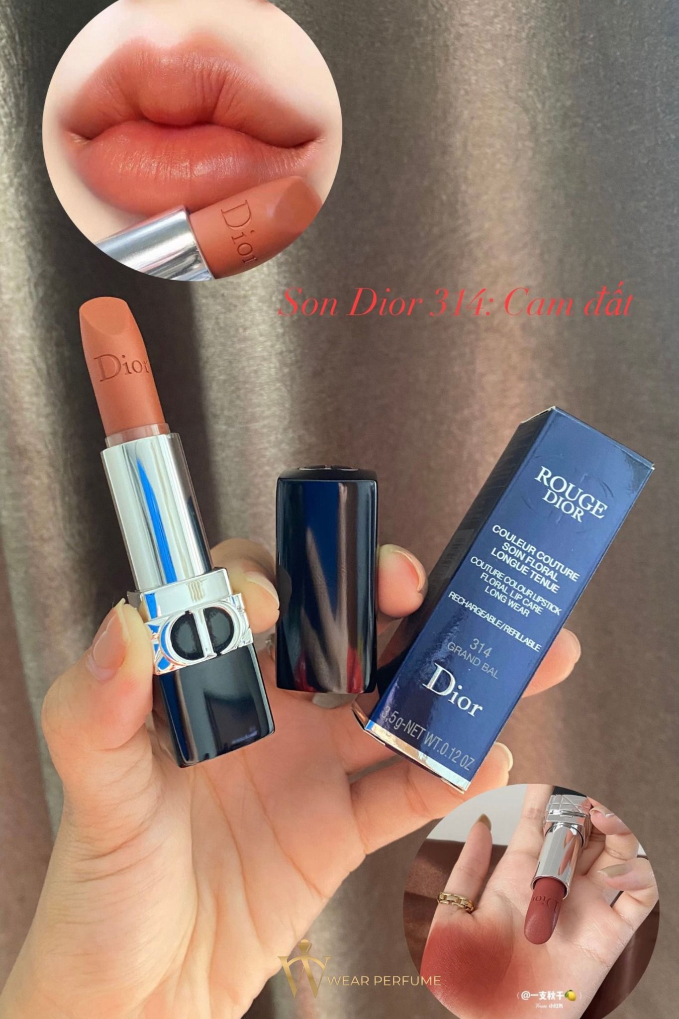  Son Dior Rouge 314 Grand Bal Matte - Cam Đất 