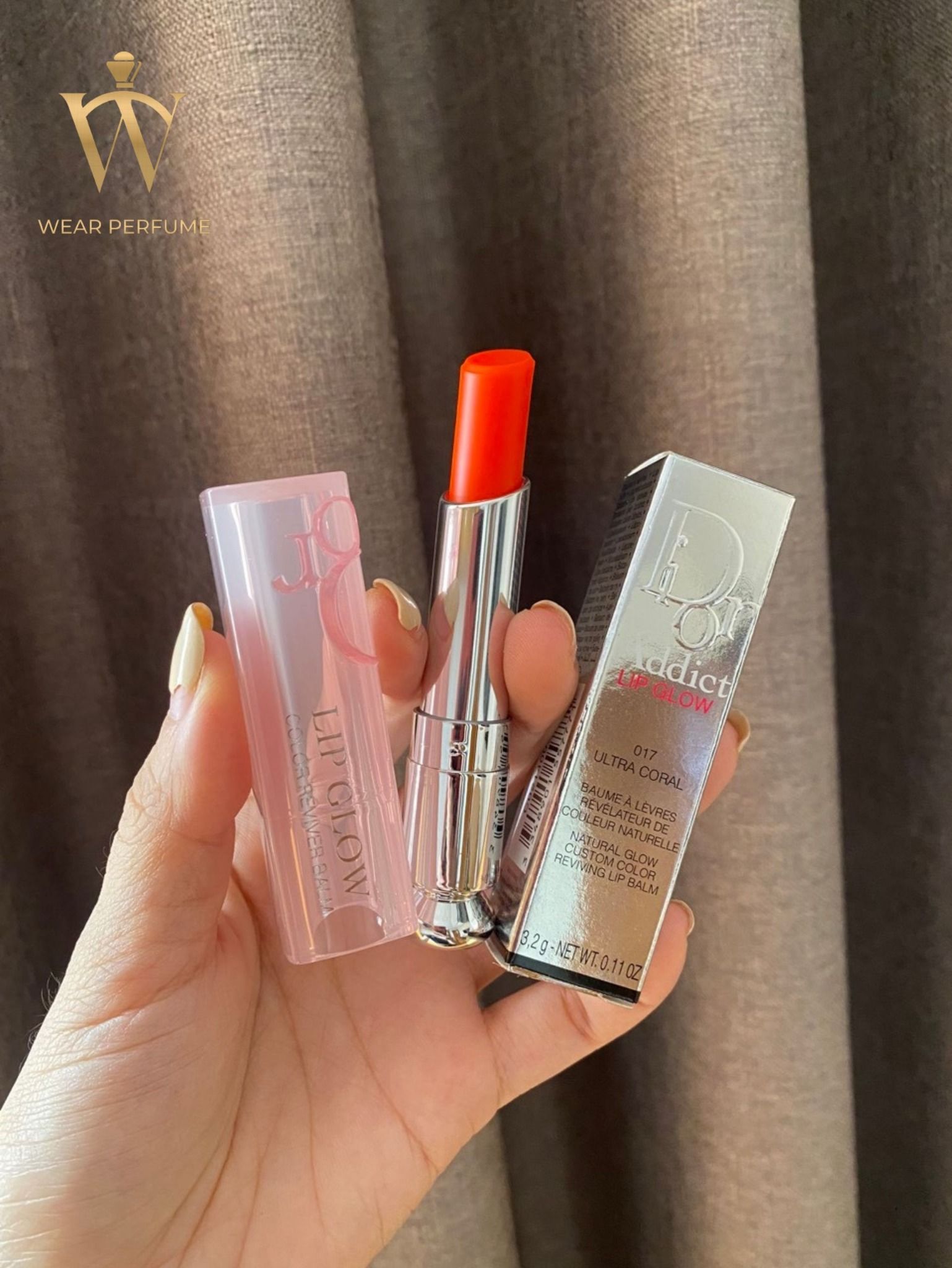  Son Dưỡng Dior Addict Lip Glow Màu 017 Ultra Coral - Cam San Hô 