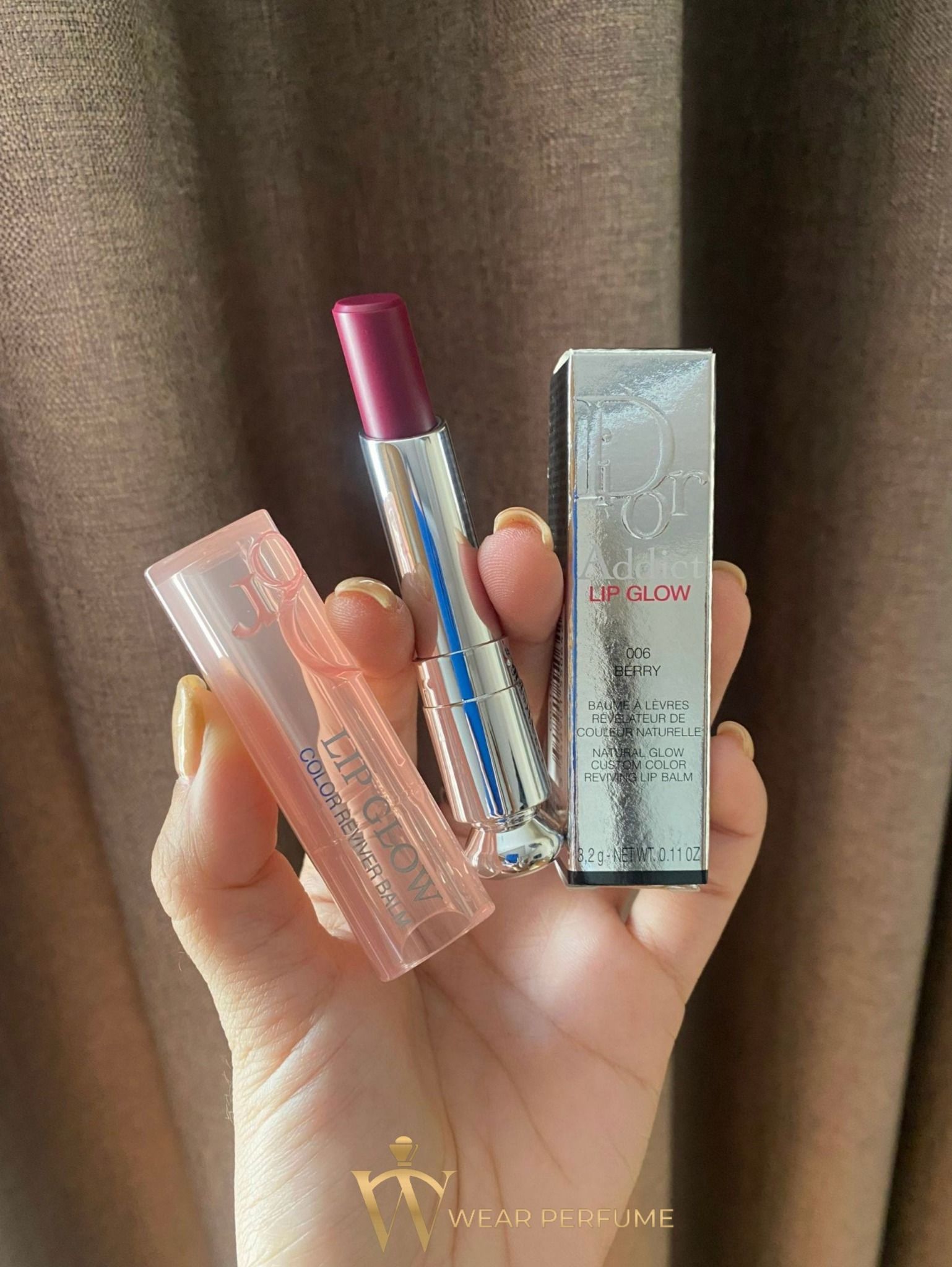  Son Dưỡng Dior Addict Lip Glow Màu 006 Berry -  Hồng Tím 