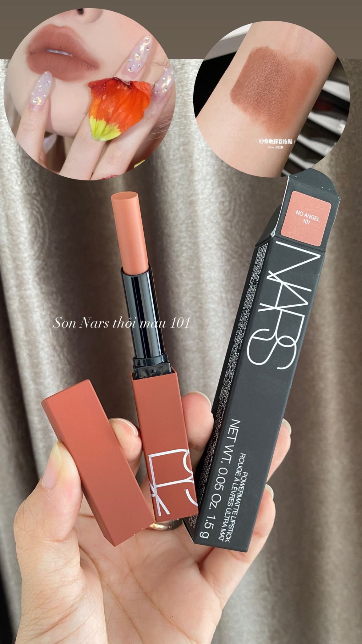  Son Nars Powermatte Lipstick 101 No Angel – Cam Gạch 