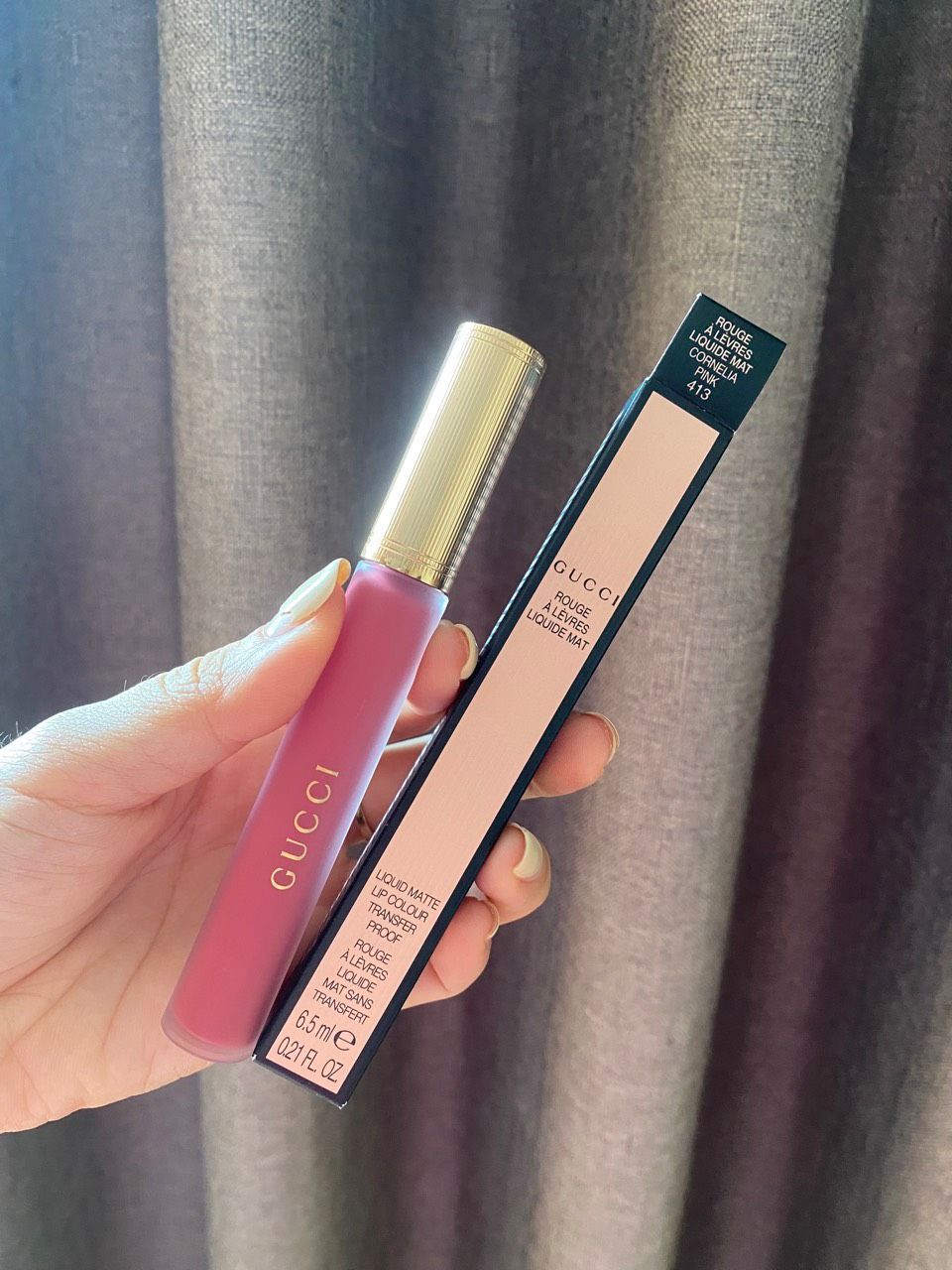  Son Kem Gucci 413 Cornelia Pink Rouge À Lèvres Liquid Matte - Hồng Khô 